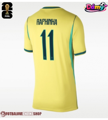 Brazílie Raphinha Belloli #11 Domácí Dres pro Dámy MS 2026 Krátkým Rukávem